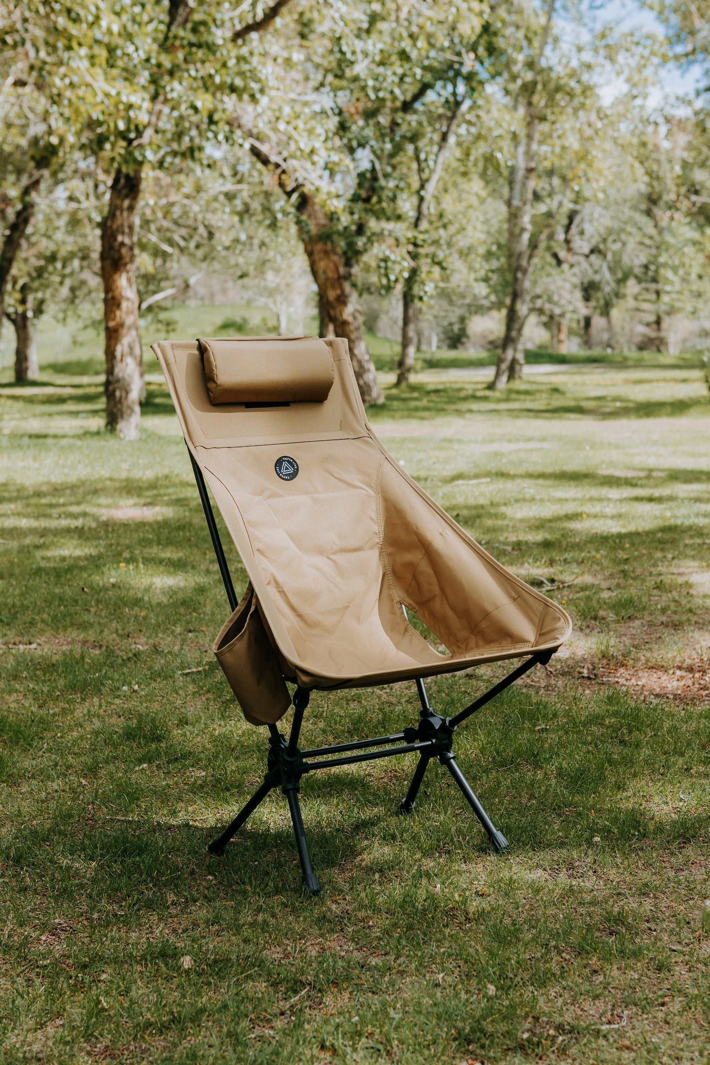 High Back Ultralight Folding Camping Chairs with Storage Pouches