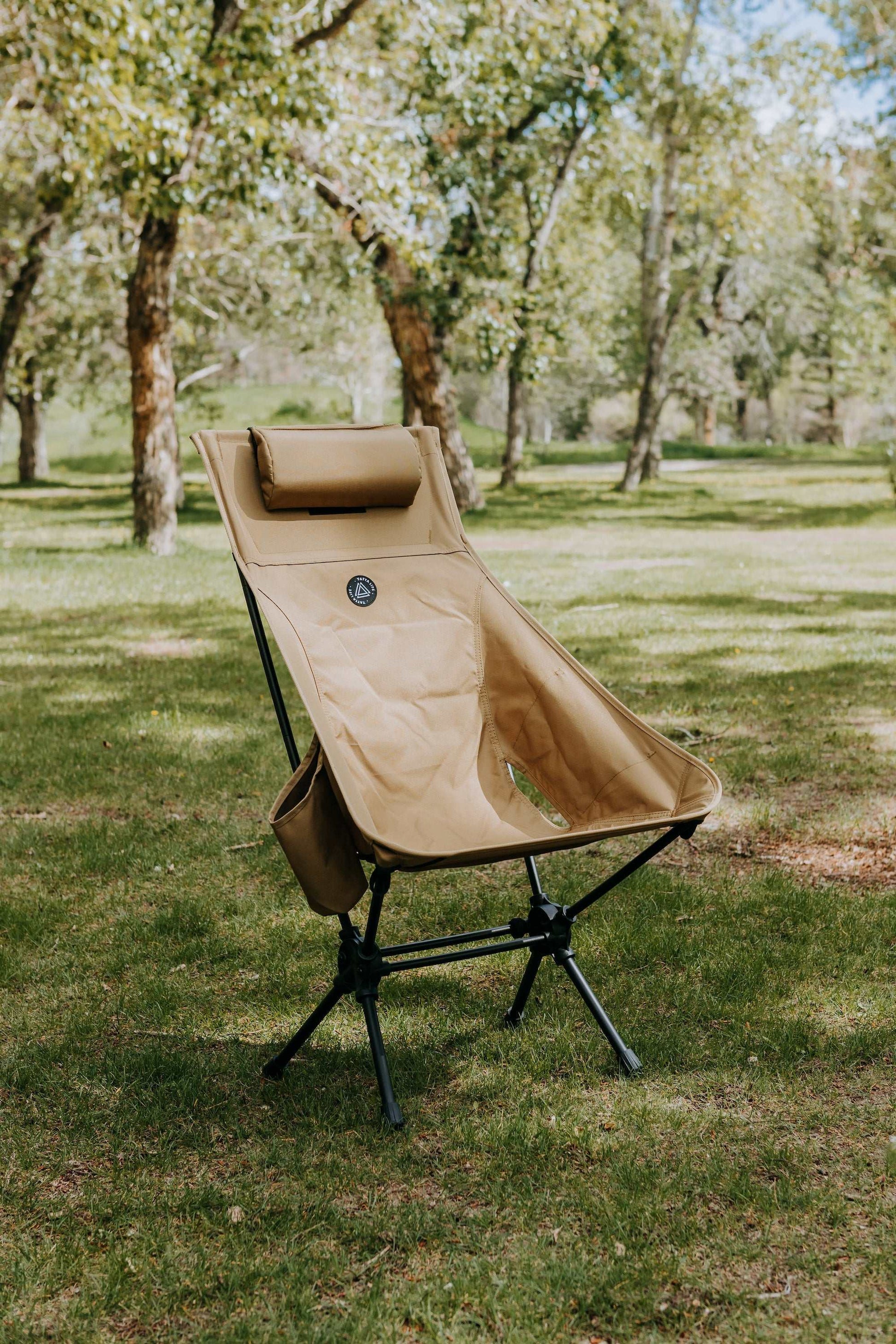 High Back Ultralight Folding Camping Chairs with Storage Pouches