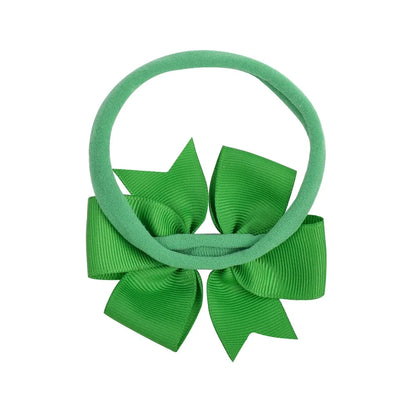8Pcs/Set Solid Color Nylon Six Ears Bows Headband for Baby Bowknot Elastic Hair Band Handmade Headwear Girls Hair Accessories